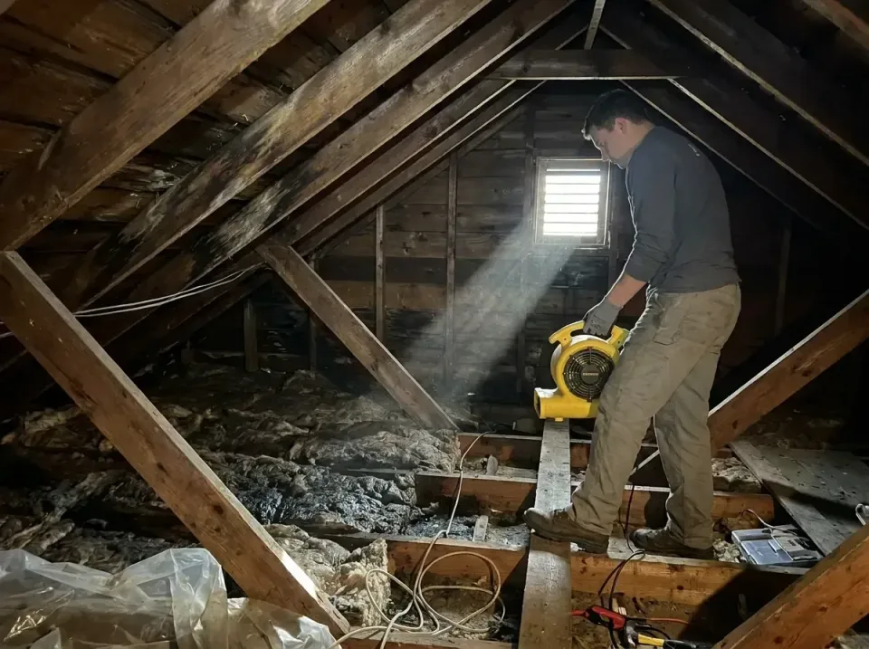 attic-water-damage-drying-proc-007 — frequently asked questions, Emergency Water Extraction & 24/7 Flood Response in Hampton…